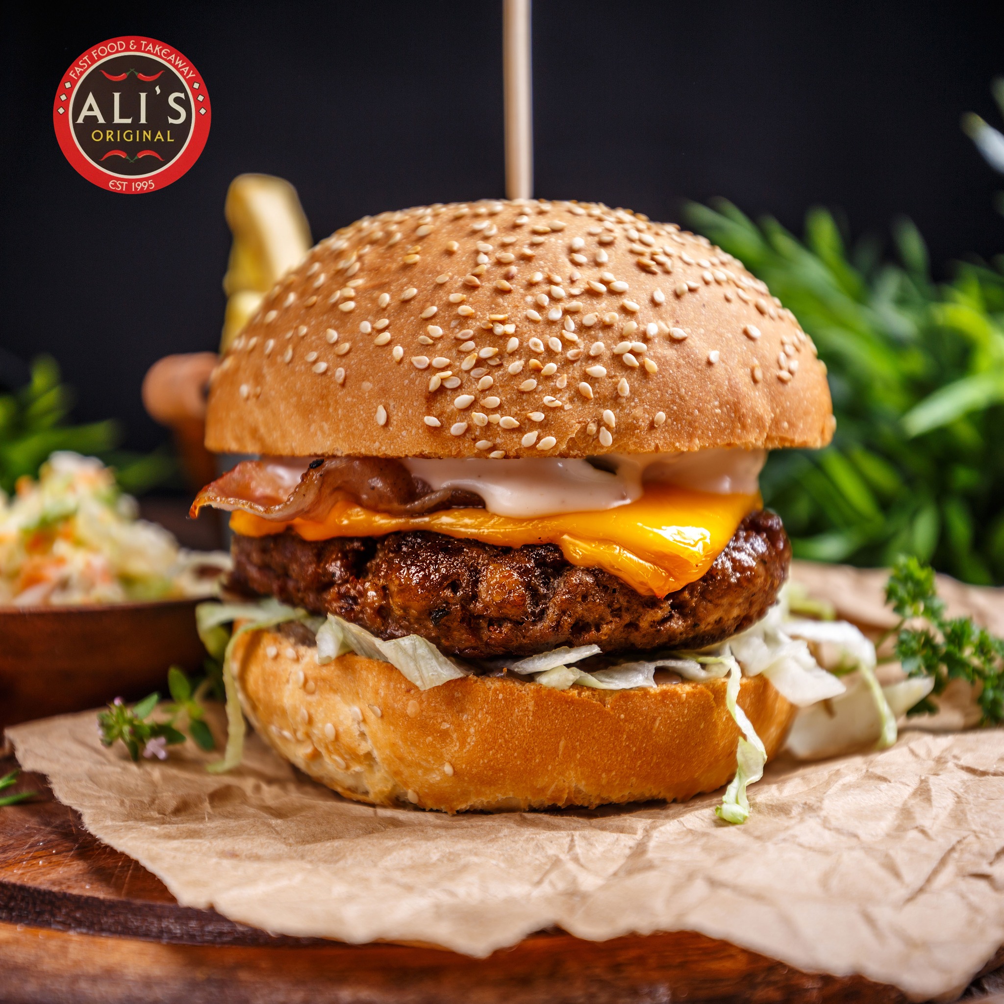 Ali's Original takeaway Glasgow beef burger