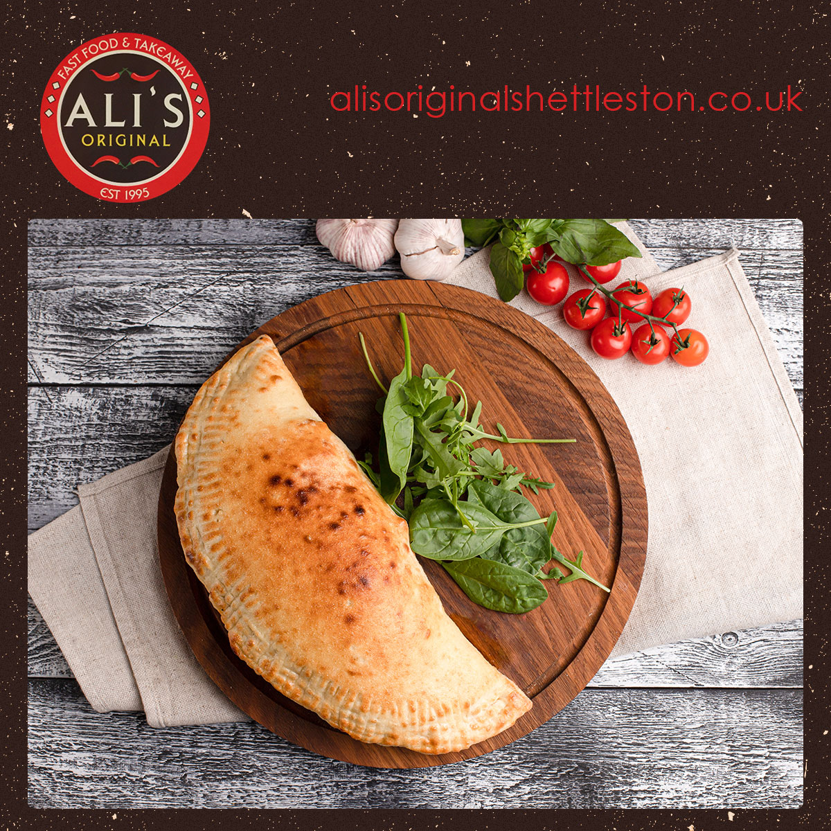 Ali's Original takeaway Glasgow calzone